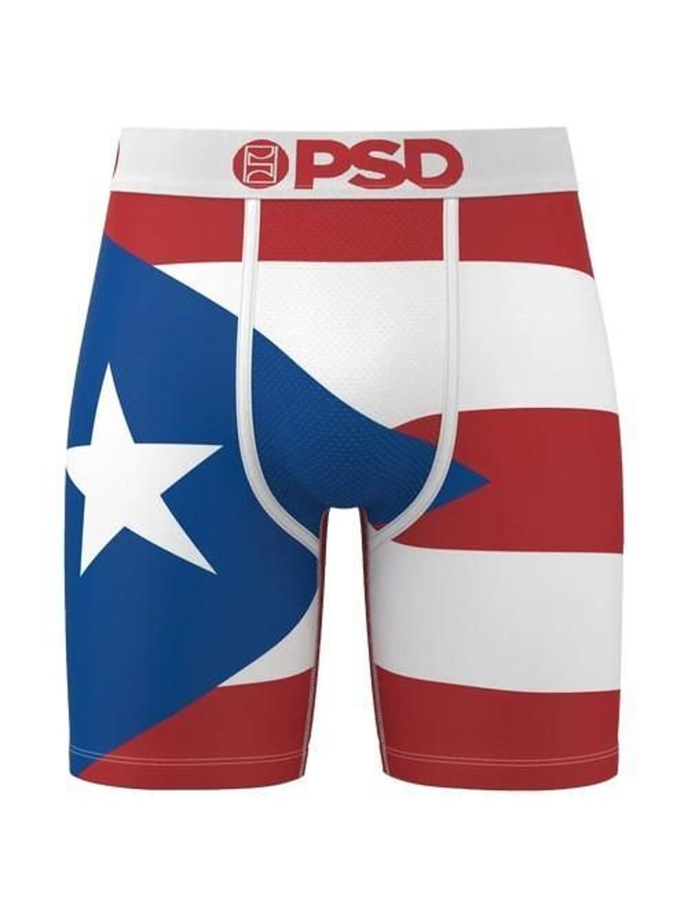 PSD Mens PSD Puerto Rico Underwear - Mens Red/White/Blue Size S